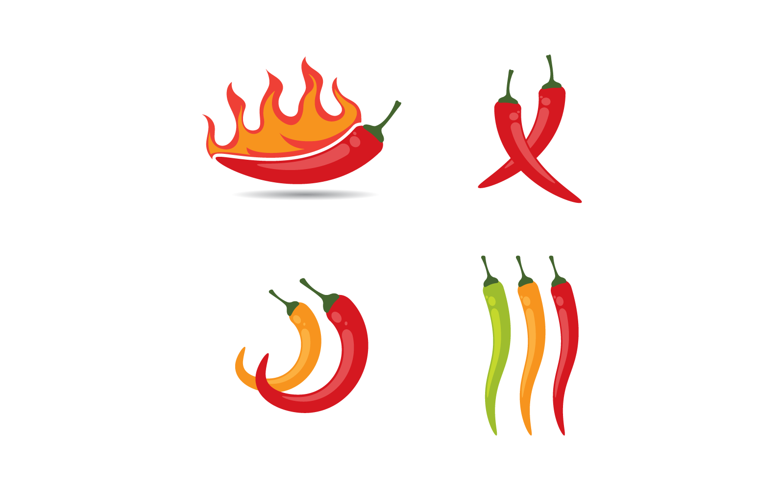 Red hot Chili illustration design template