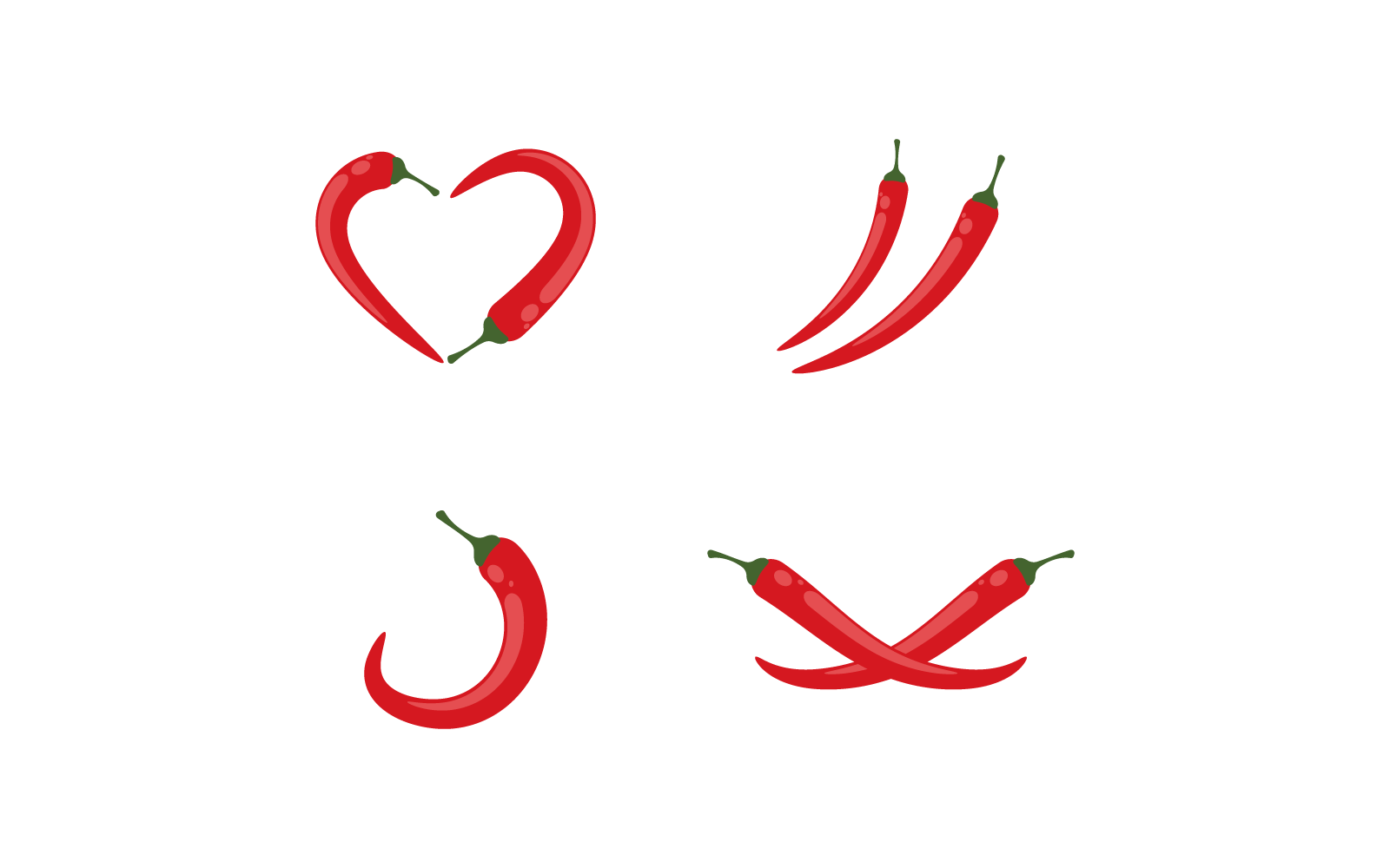 Red hot Chili illustration icon vector template