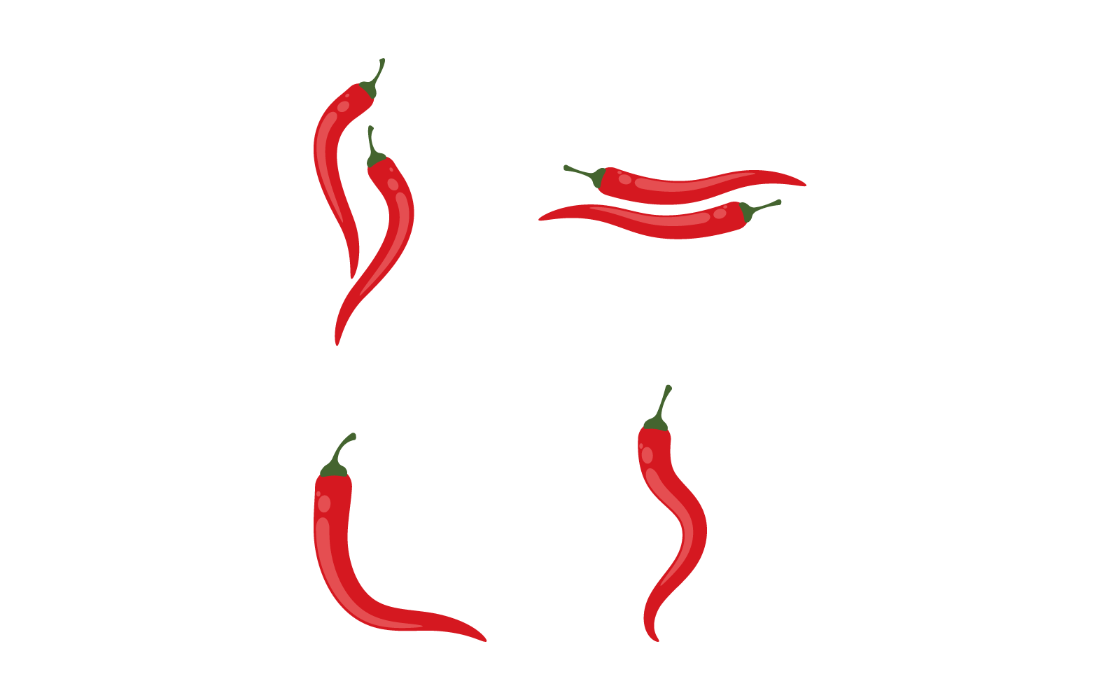 Red hot Chili illustration logo vector design