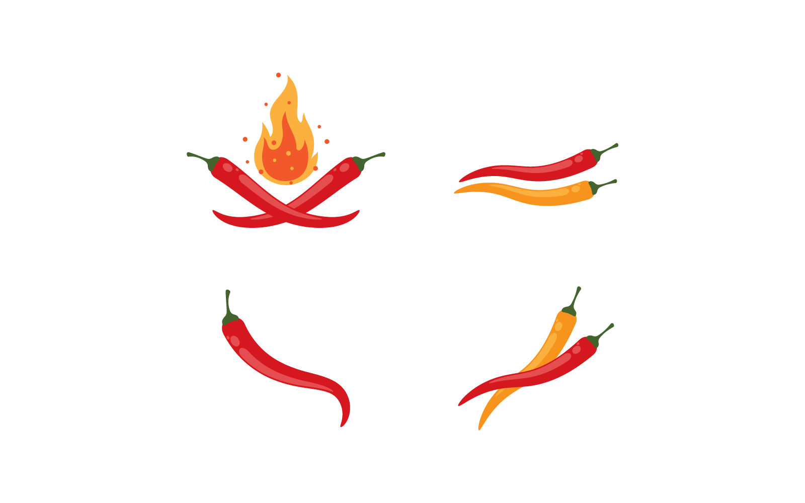 Red hot Chili illustration template
