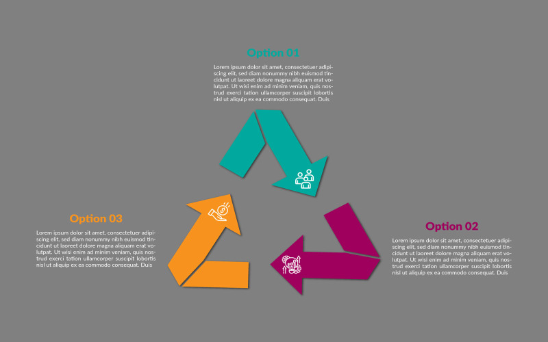 Vector triangle business infographic design. Infographic Element