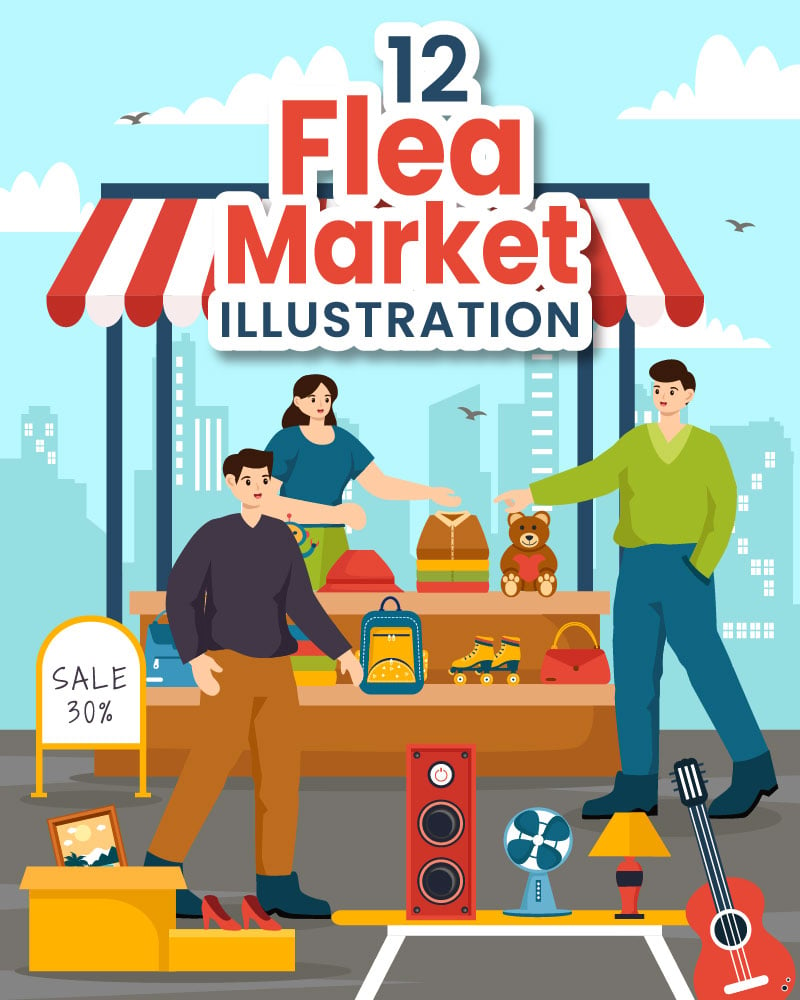 Kit Graphique #388557 Flea Market Divers Modles Web - Logo template Preview