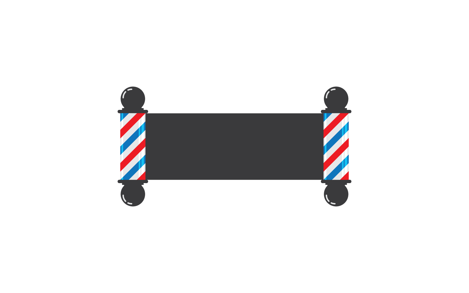 Barber pole logo illustration vector flat design template