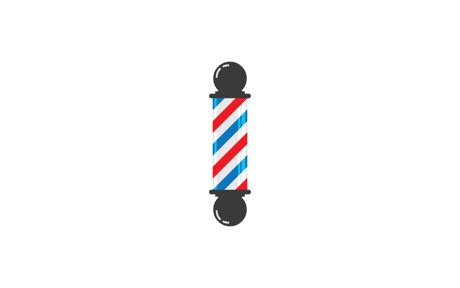 Barber pole logo illustration vector template