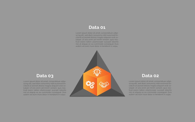 Black triangle vector eps infographic design. Infographic Element