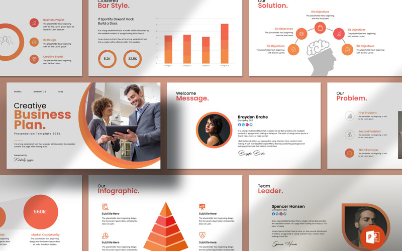Business Plan Layou Template PowerPoint Template
