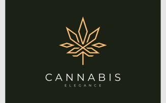 Cannabis Hemp Luxury Logo