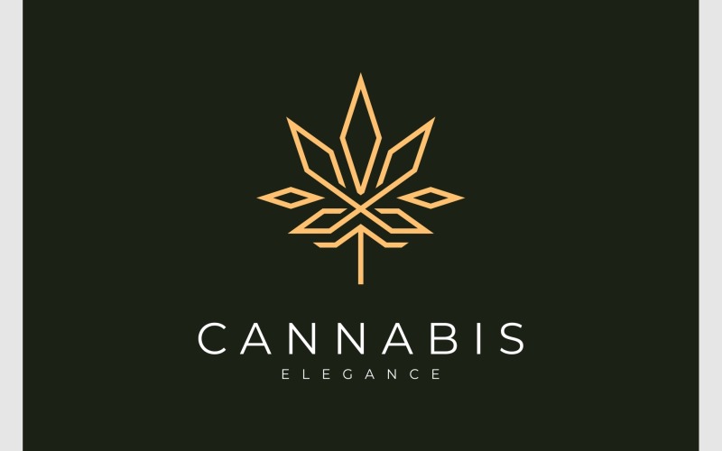 Cannabis Hemp Luxury Logo Logo Template