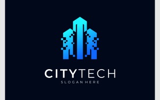 City Building Digital Technology Logo