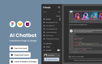 Friendz - AI Chatbot Dashboard V1