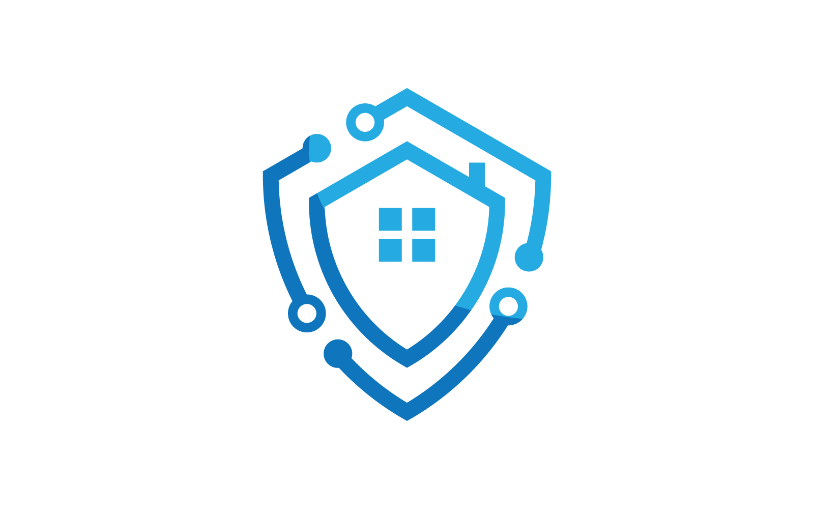 Home Security technology logo vector design template