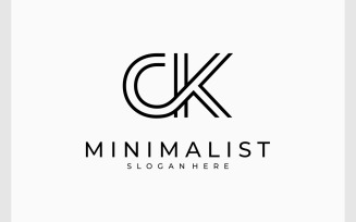 Letter C K Minimalist Logo