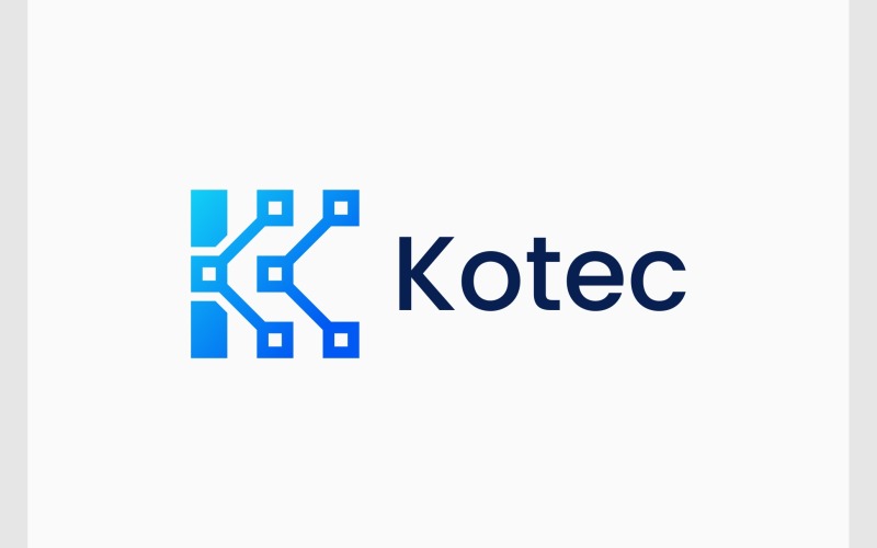 Letter K Data Connection Logo Logo Template
