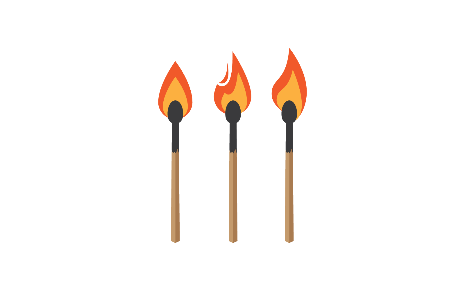 Match burning illustration icon vector design