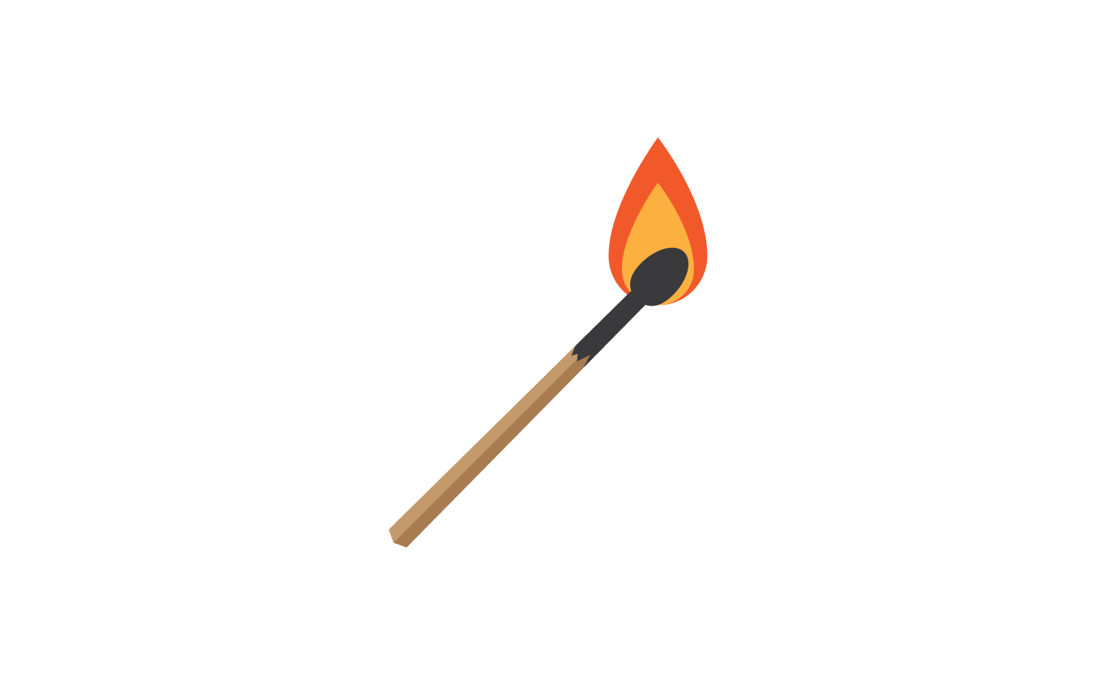 Match burning illustration logo vector template flat design