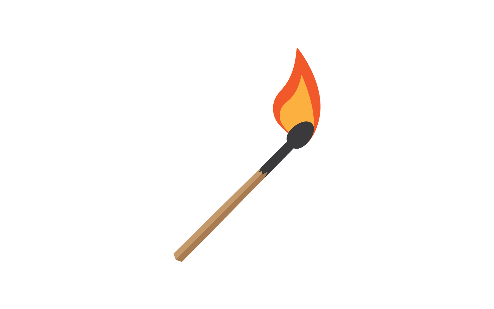 Match burning logo illustration vector design