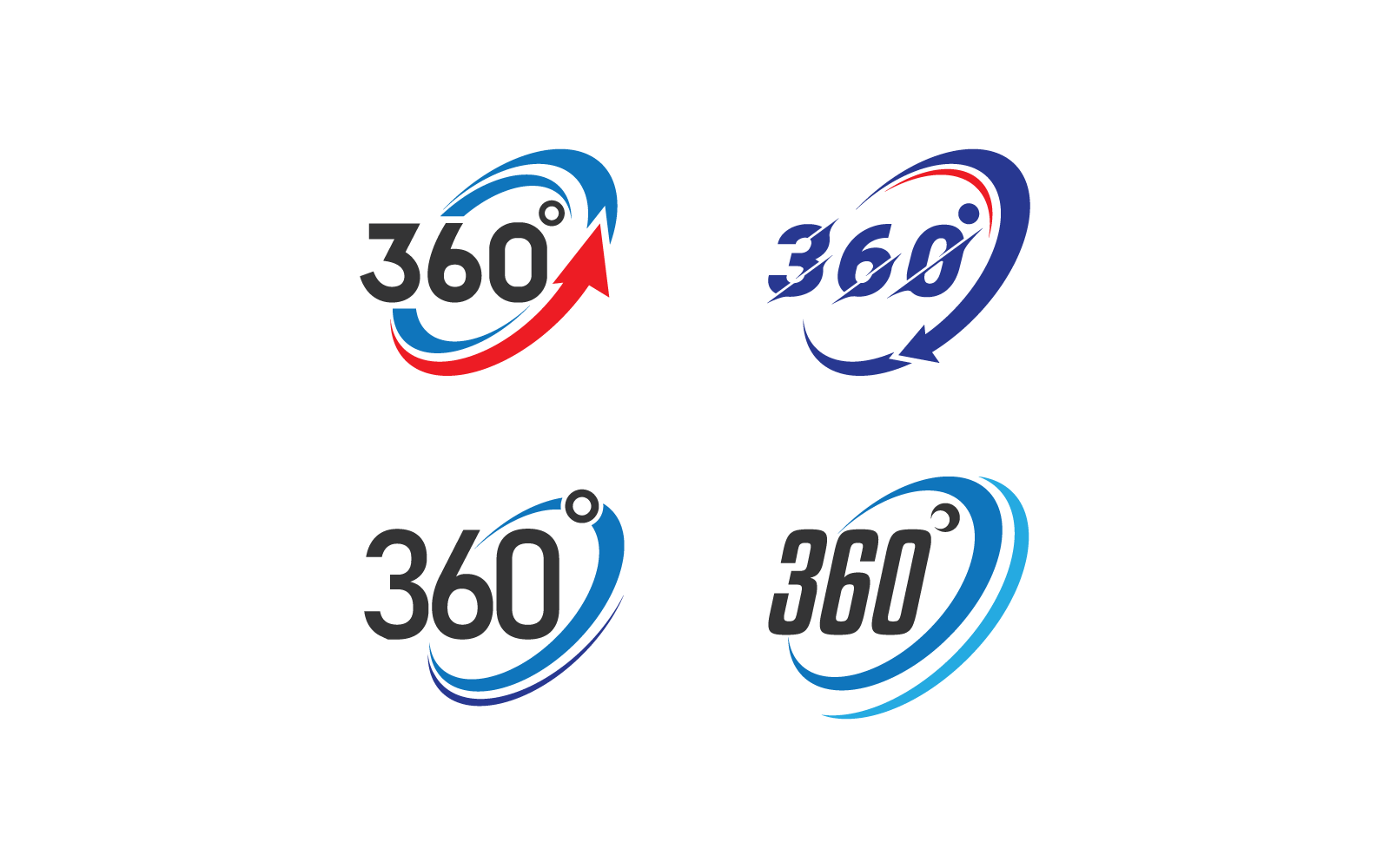 Plantilla vectorial de icono de logotipo de vista 360