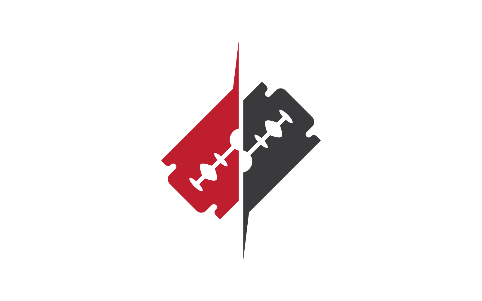 Razor blade logo vector illustration design template