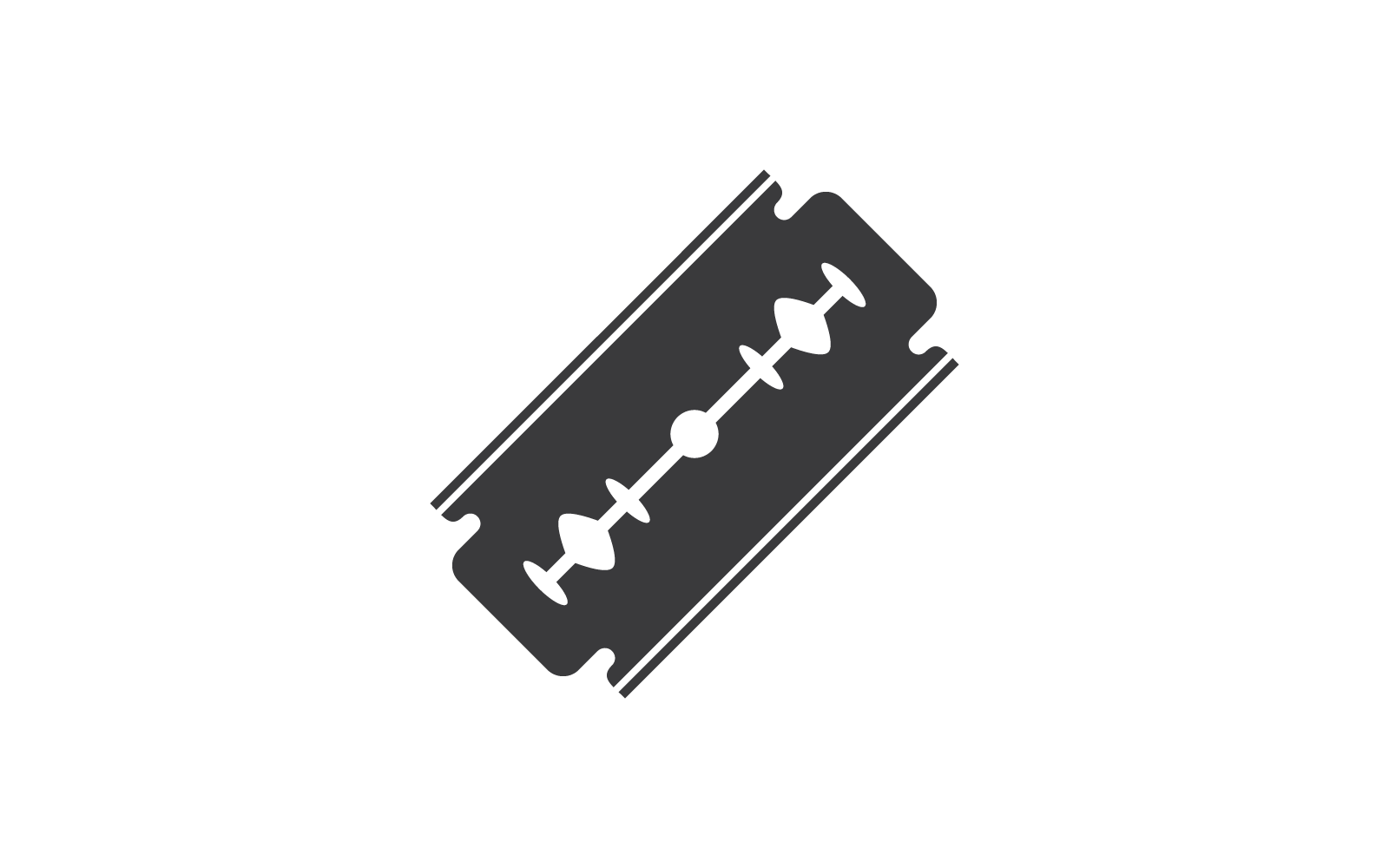 Razor blade logo vector illustration logo flat design