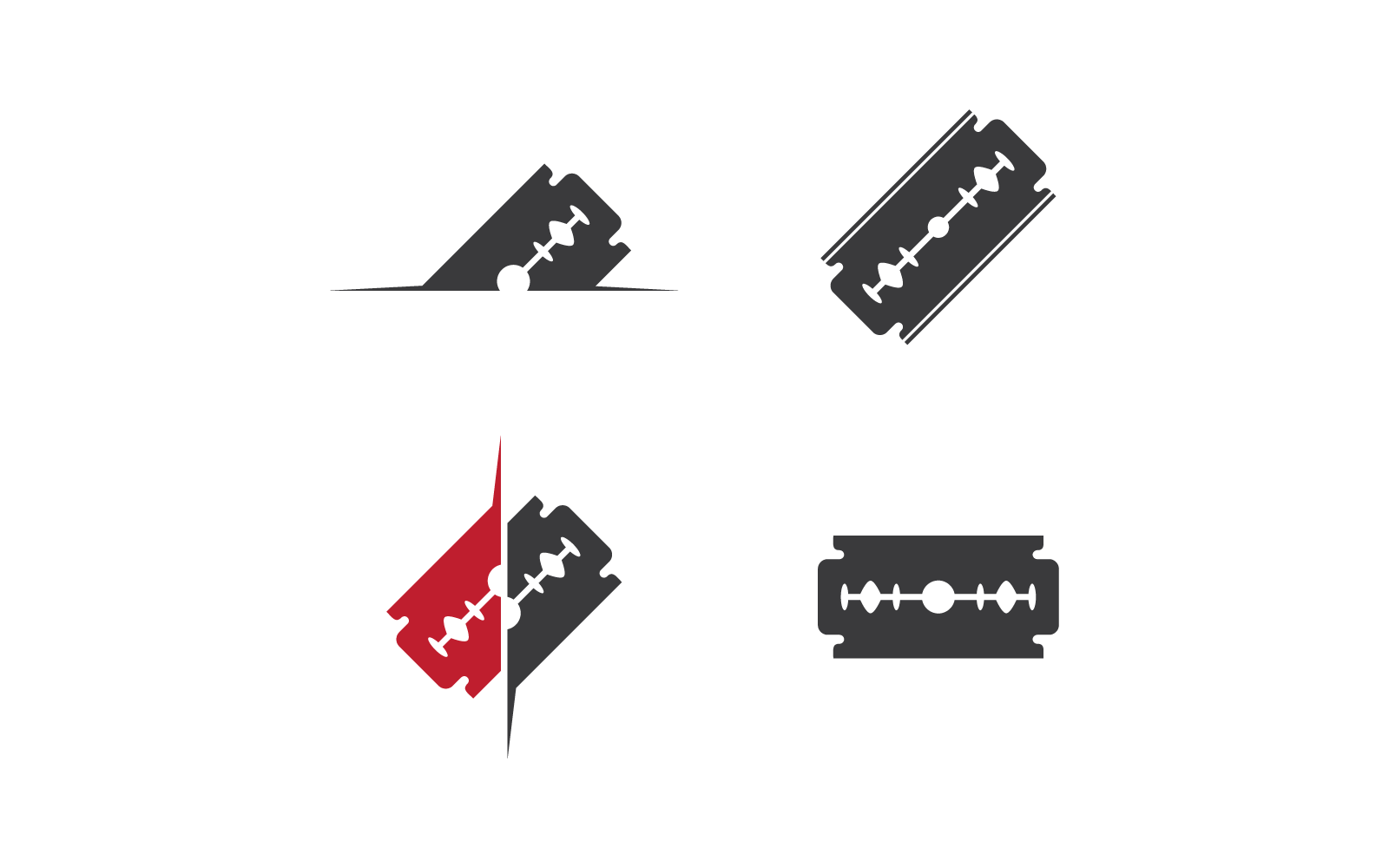 Razor blade logo vector illustration template flat design