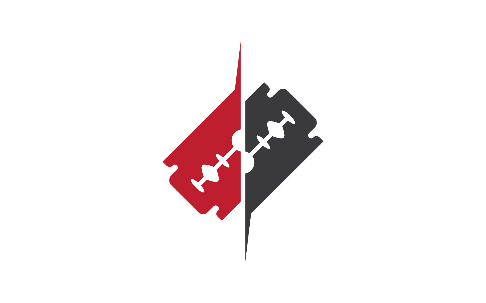 Scheermesje logo vector illustratie ontwerpsjabloon