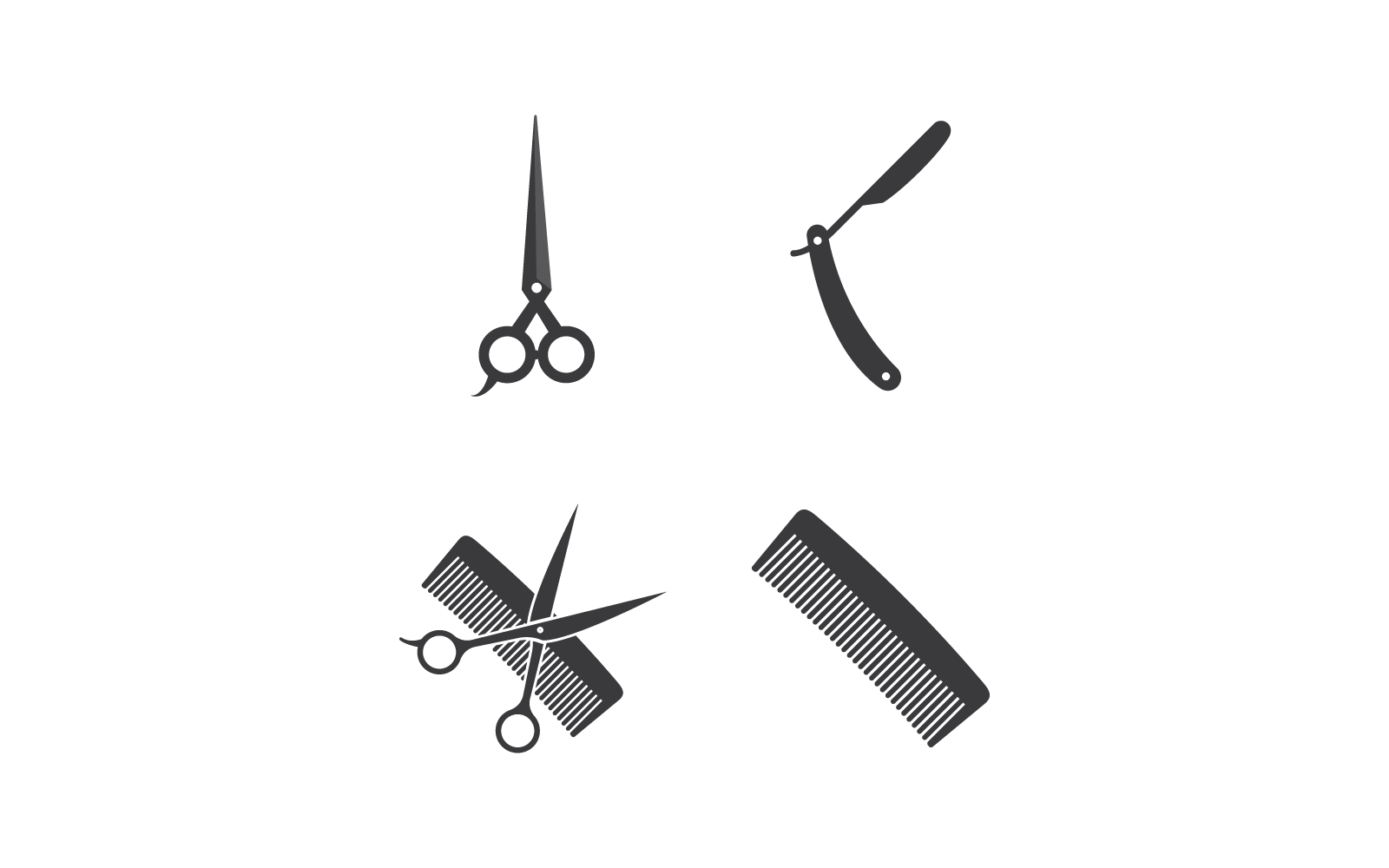 vintage barber shop vector design template