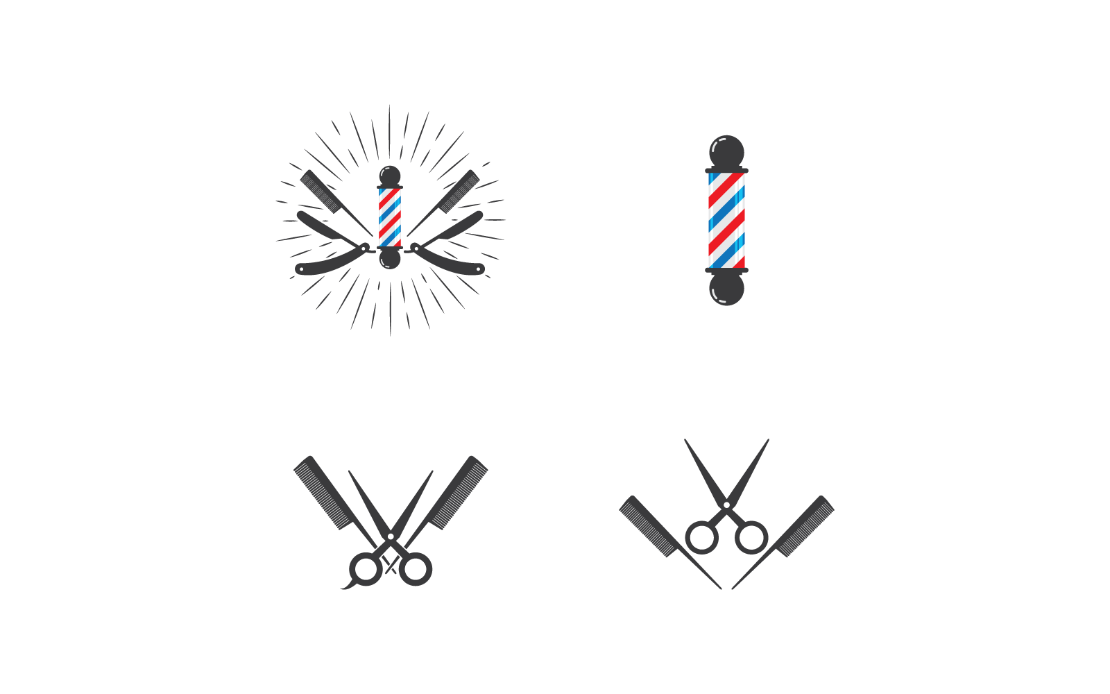 vintage barber shop vector template