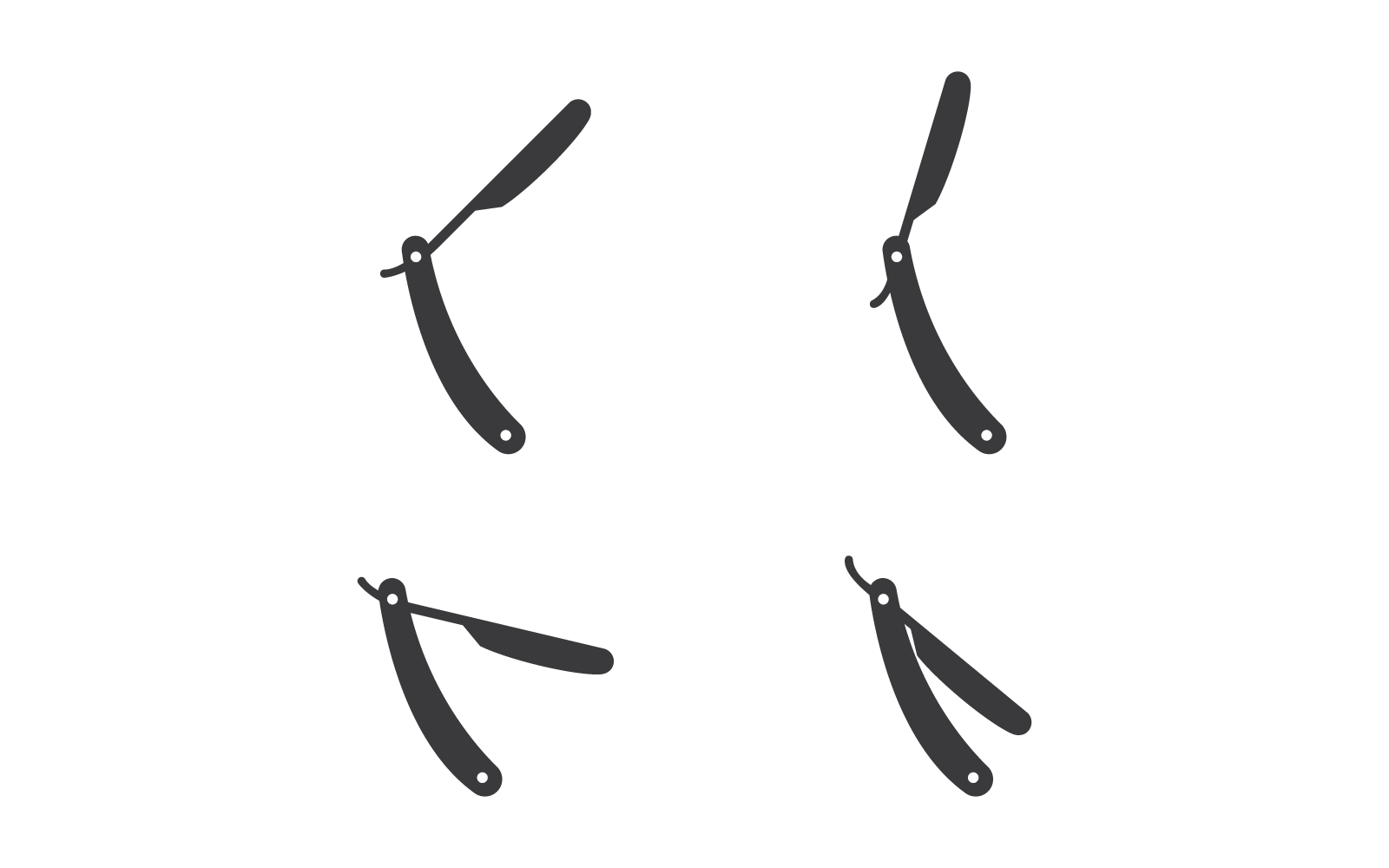 Vorlage für die Vektorillustration des Rasierklingen-Logos