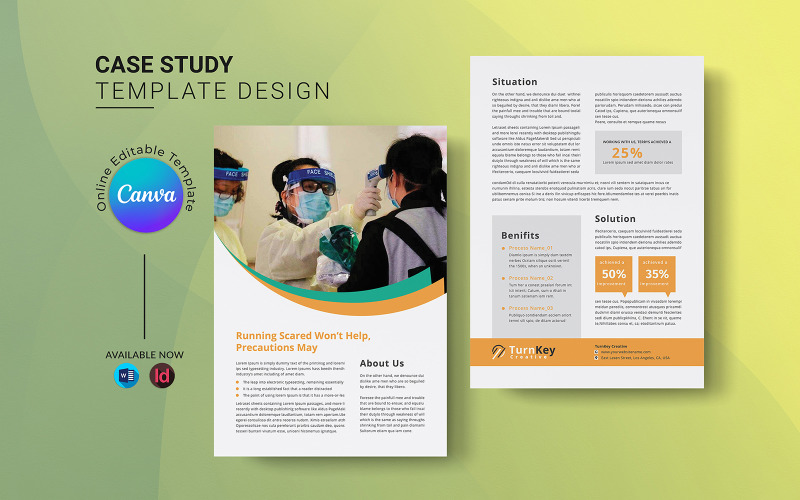 Case Study Brochure Template Design Corporate Identity