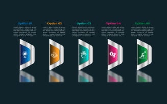 Polygon style glossy vector infographic design.