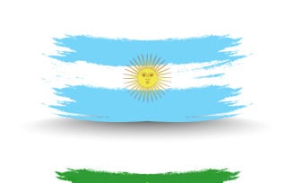 Argentina flag and Brazil flag