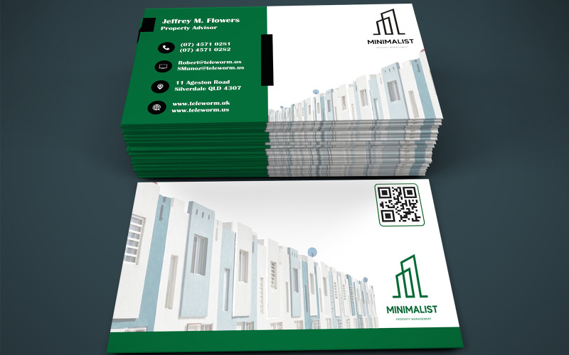 Business Card for Real Estate Advisor - Visiting Card Template Corporate Identity