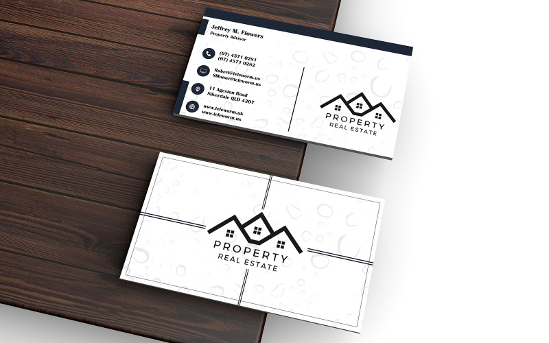 Business Card for Real Estate Broker - Visiting Card Template Corporate Identity