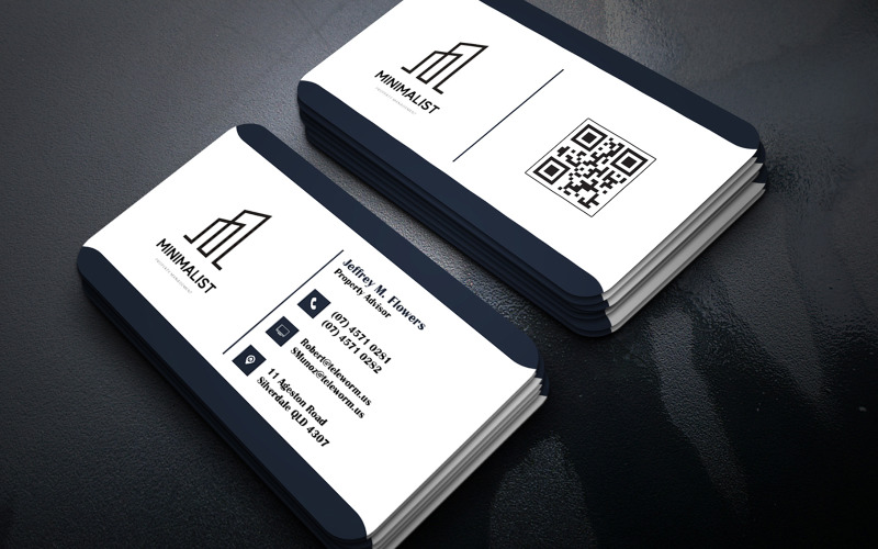Business Card for Real Estate Negotiator - Visiting Card Template Corporate Identity
