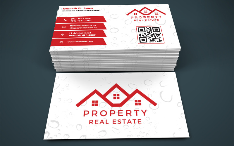 Business Card for Senior Property Consultant - Visiting Card Template Corporate Identity