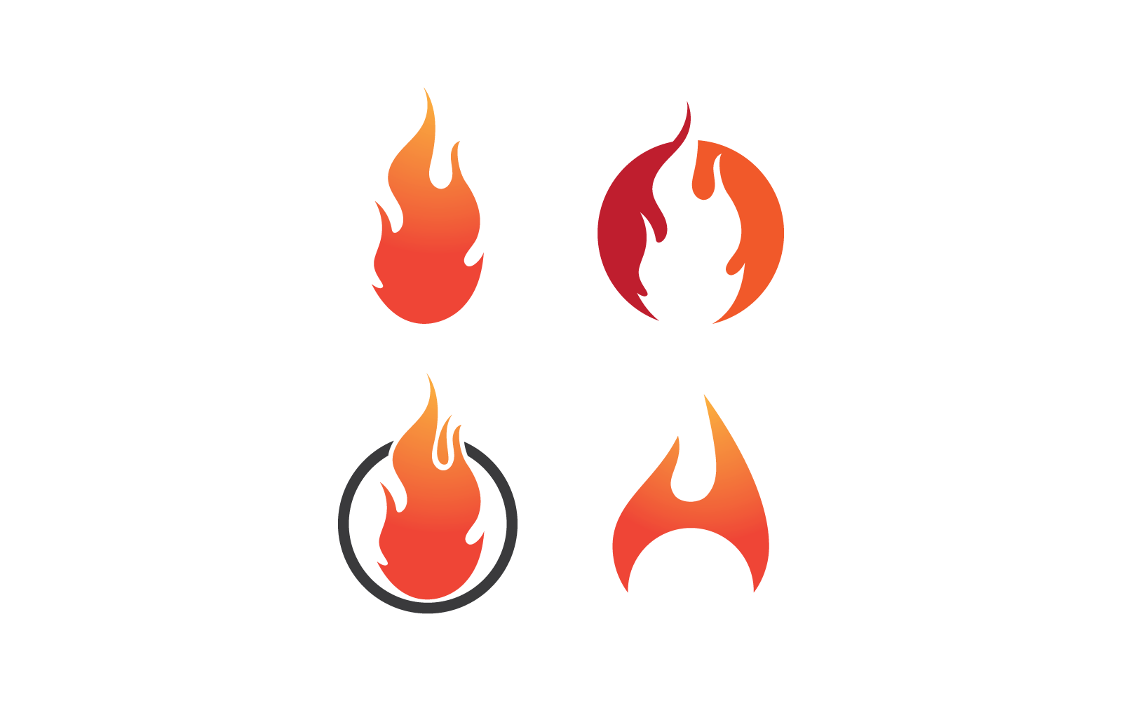Fire flame Logo vector, Oil, gas and energy illustration template