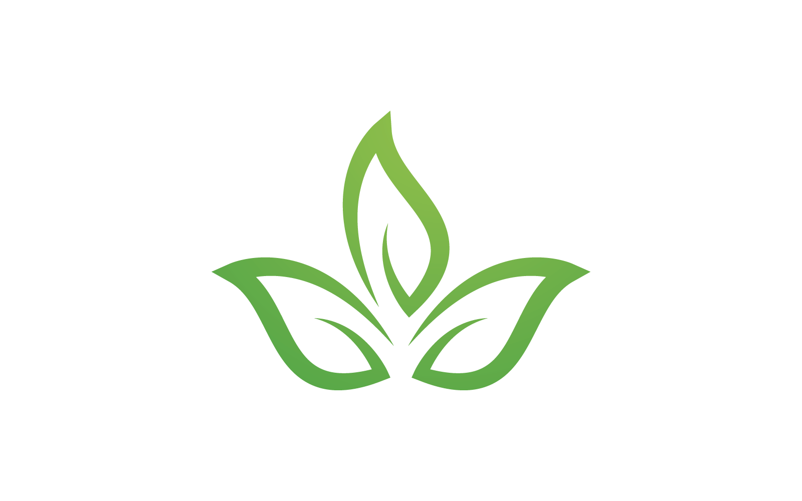 Green leaf illustration nature logo design template