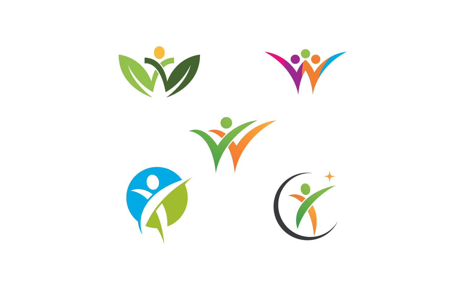 Healthy Life people logo vector design template