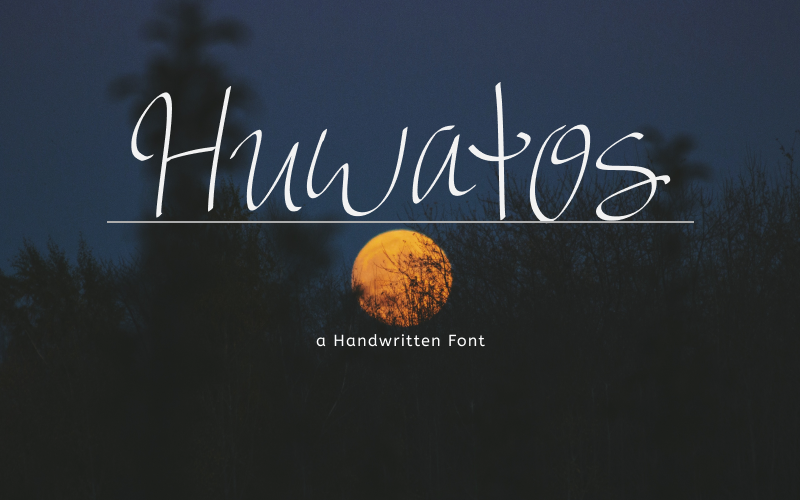 Huwatos - a Handwriting Font
