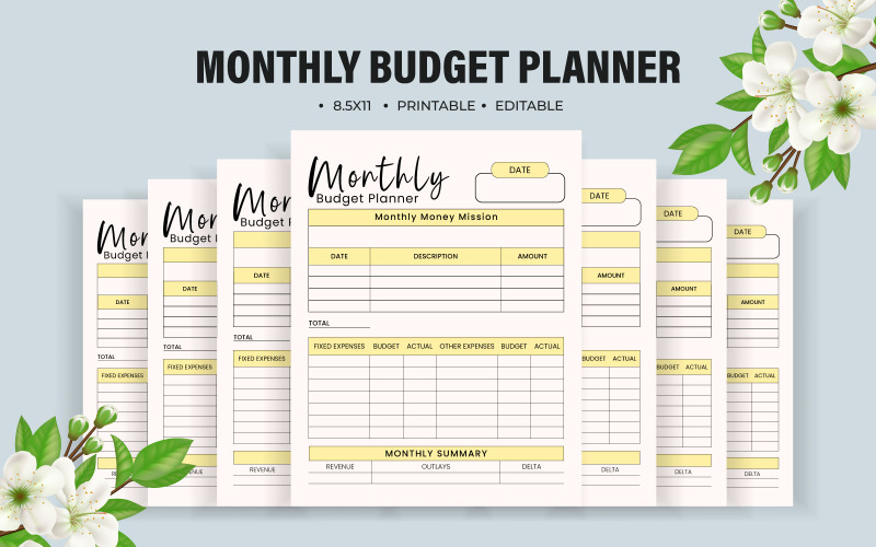 2024 Budget monthly planner logbook or notebook Planner