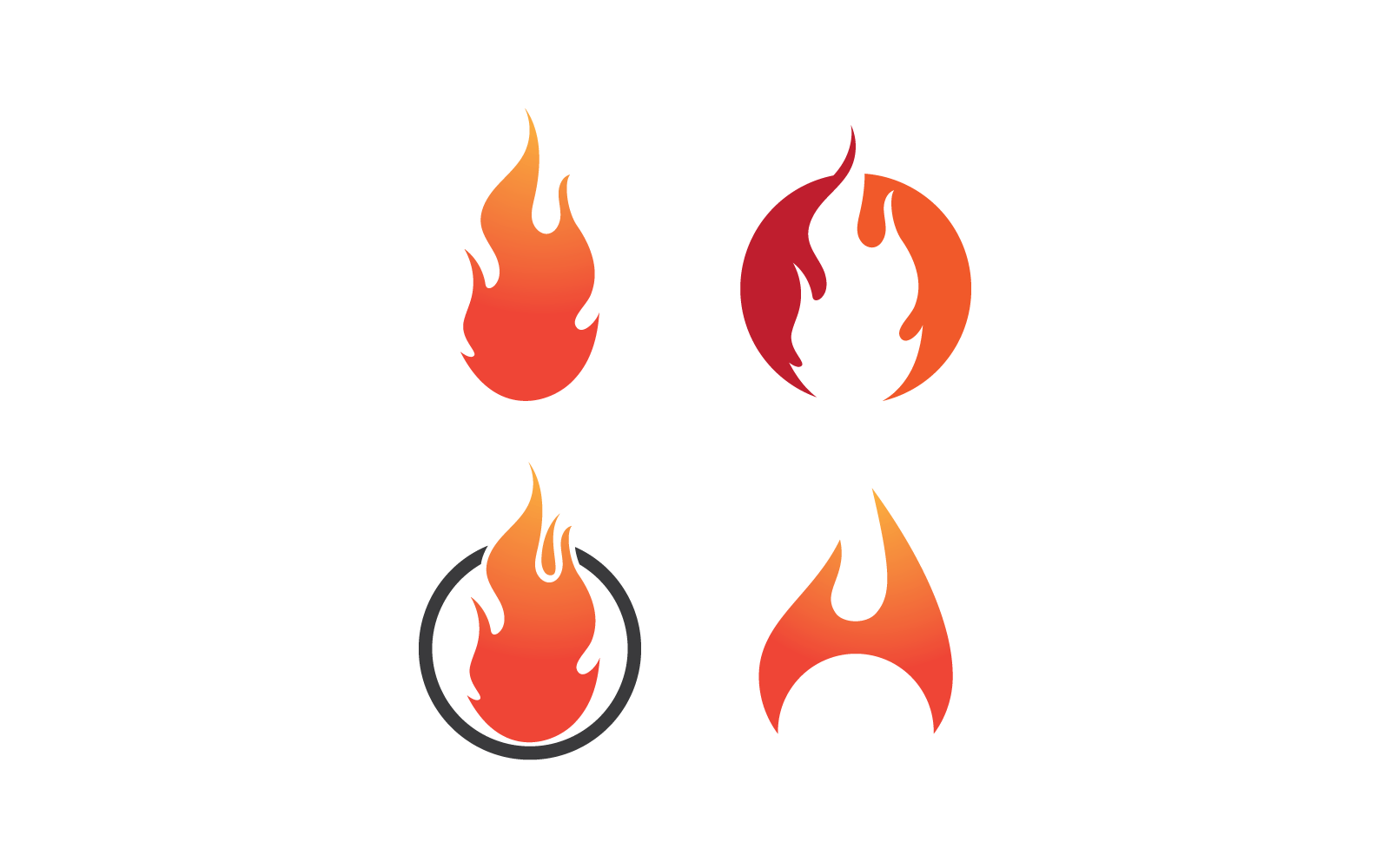 Logo de flamme de feu vectoriel, modèle d'illustration de pétrole, de gaz et d'énergie