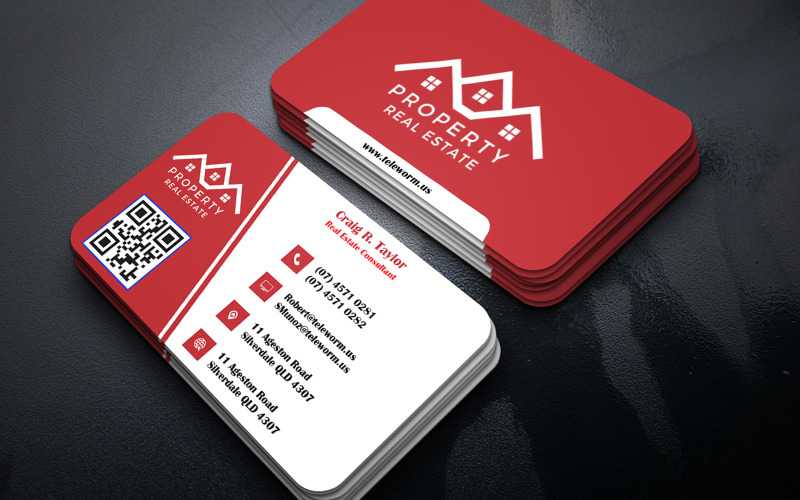 Visiting Card for Property Investment Specialist - Business Card Template Corporate Identity