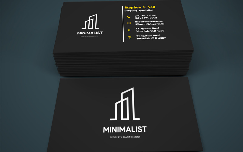 Visiting Card for Real Estate Analyst - Business Card Template Corporate Identity