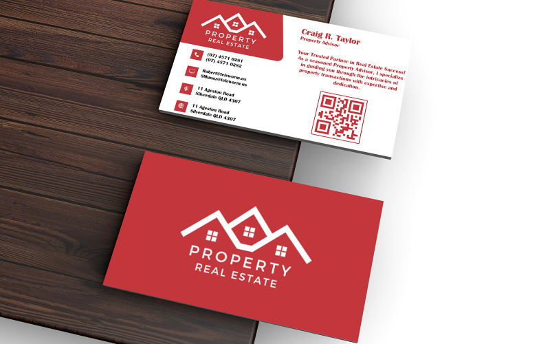 Visiting Card for Real Estate Consultant - Business Card Template Corporate Identity