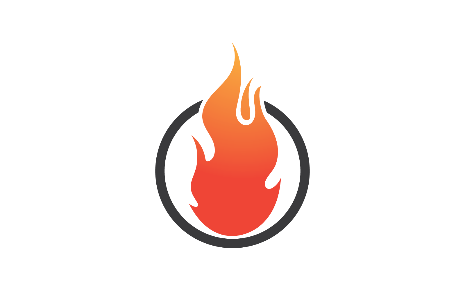 Вогонь полум'я векторний логотип, шаблон оформлення нафти, газу та енергії