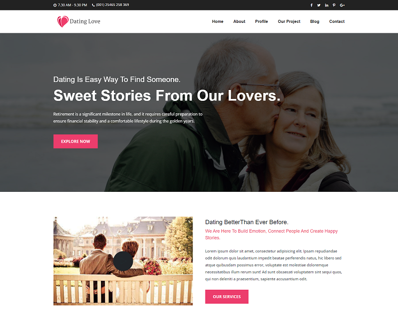 Dating Love  Html Template