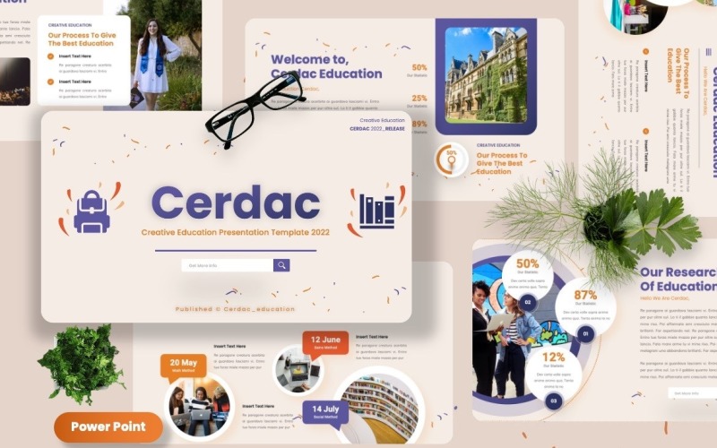 Cerdac - Creative Education Powerpoint Templates PowerPoint Template