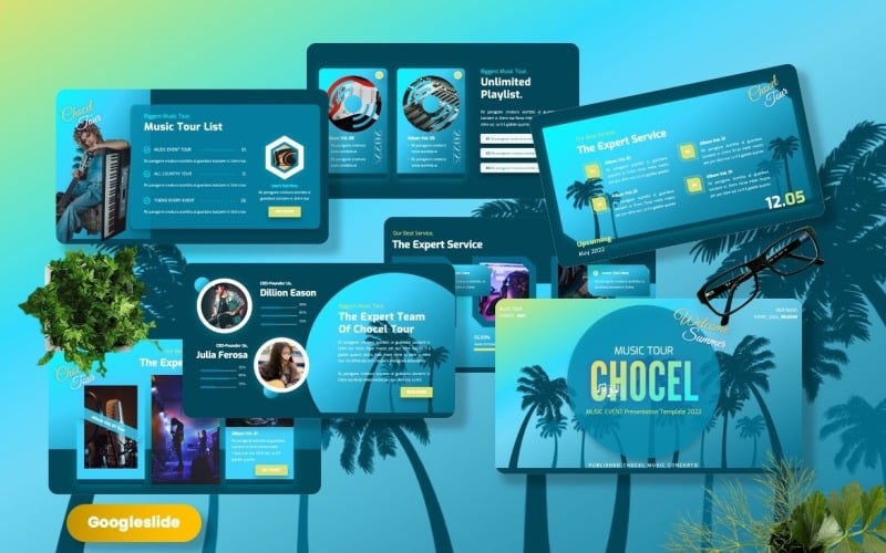 Chocel - Music Events Googleslide Template Google Slide