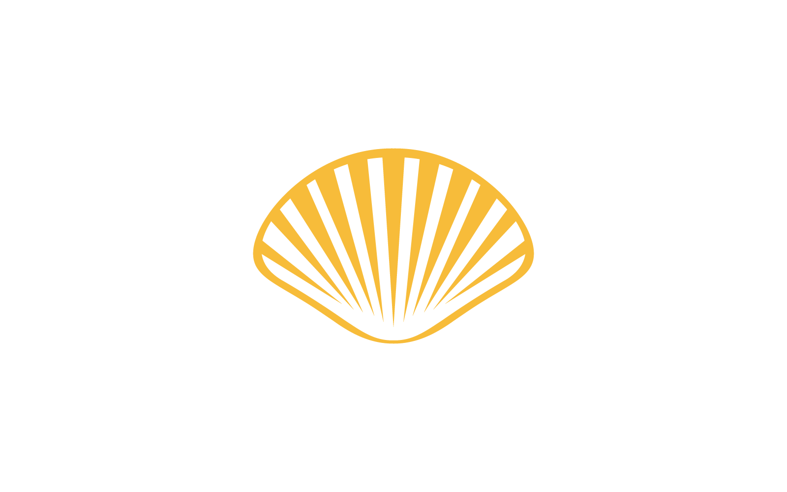 Plantilla de diseño plano de vector de ilustración de concha