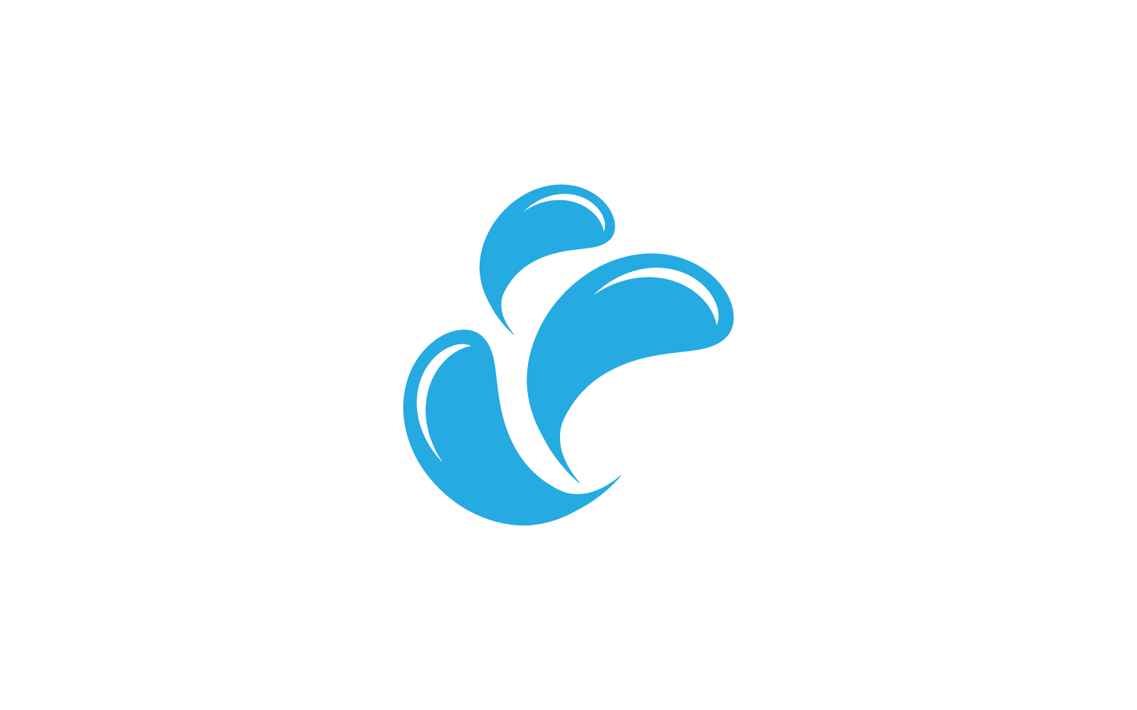 Water drop illustration logo vector flat design